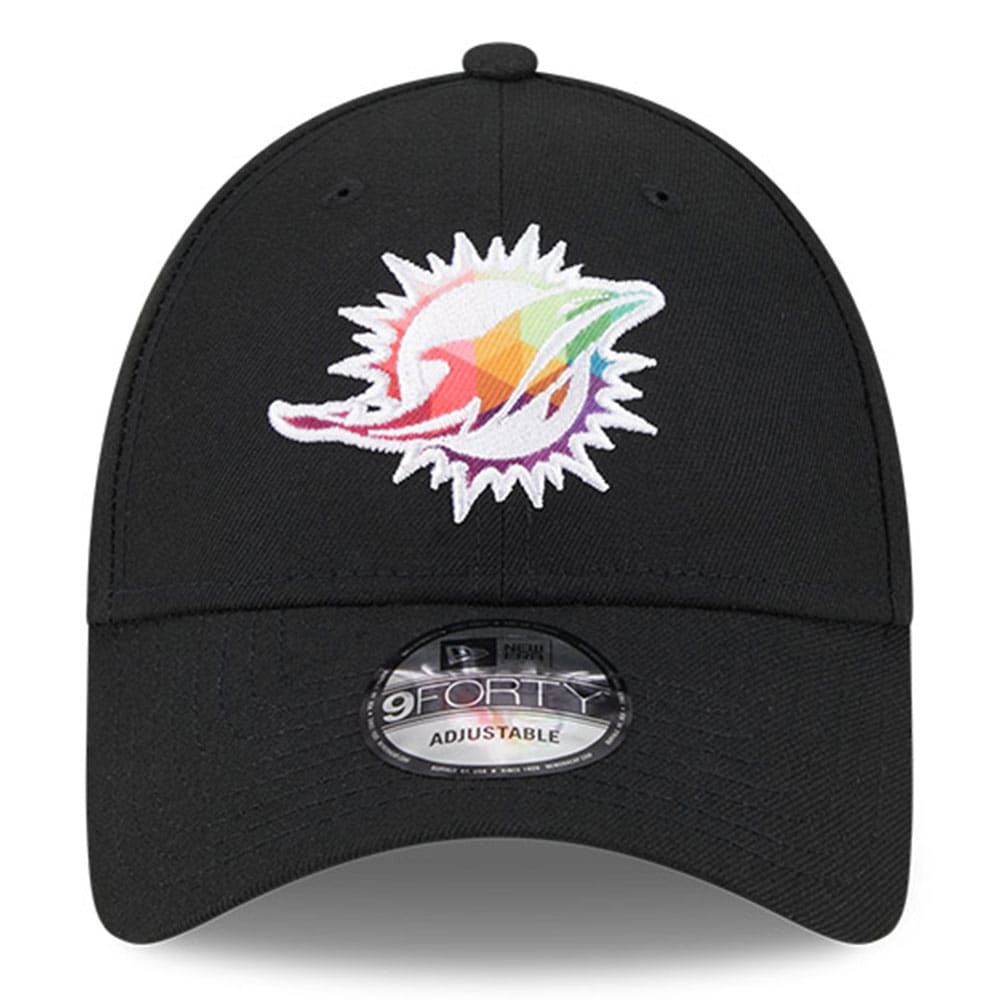 Miami Dolphins Men's Black 2023 Crucial Catch 9FORTY Adjustable Hat