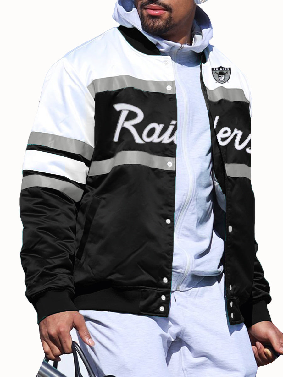 Las Vegas Raiders Special Script Heavyweight Satin Jacket