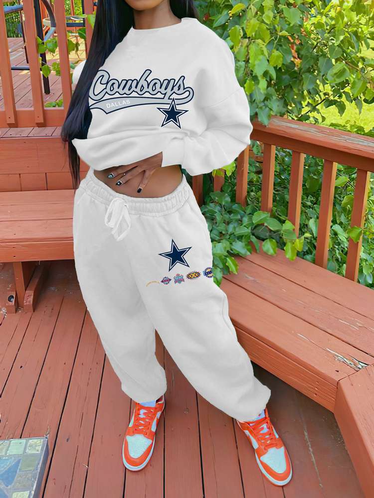 Dallas Cowboys Sports Sweatshirt Two-Piece Suit