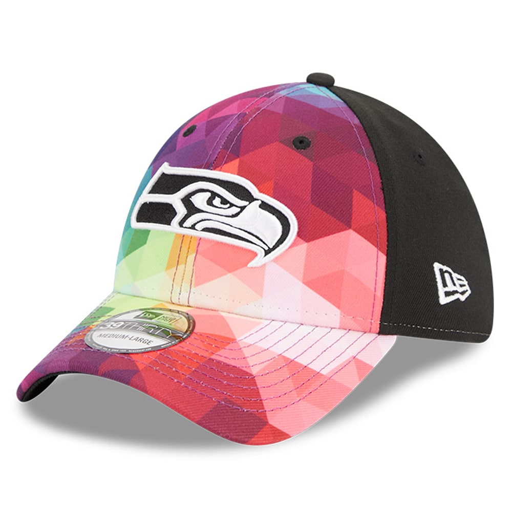 Seattle Seahawks Men's Pink 2023 Crucial Catch 39THIRTY Flex Hat