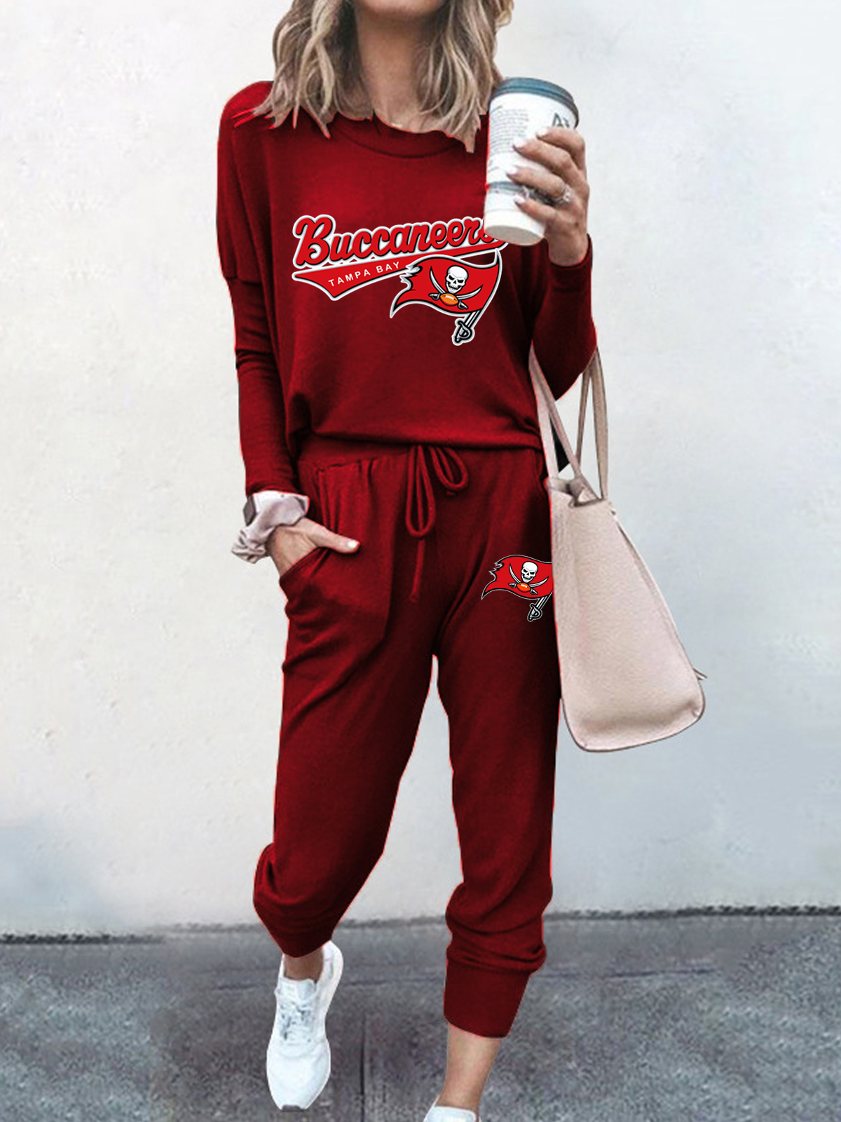 Tampa Bay Buccaneers Fashion Long Sleeve Casual Two Piece Suit