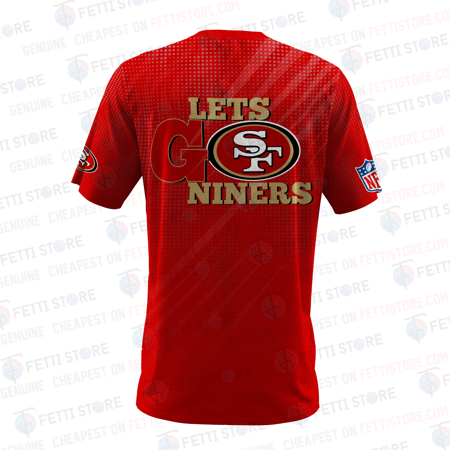 San Francisco 49ers American Football Pattern 3D T-Shirt