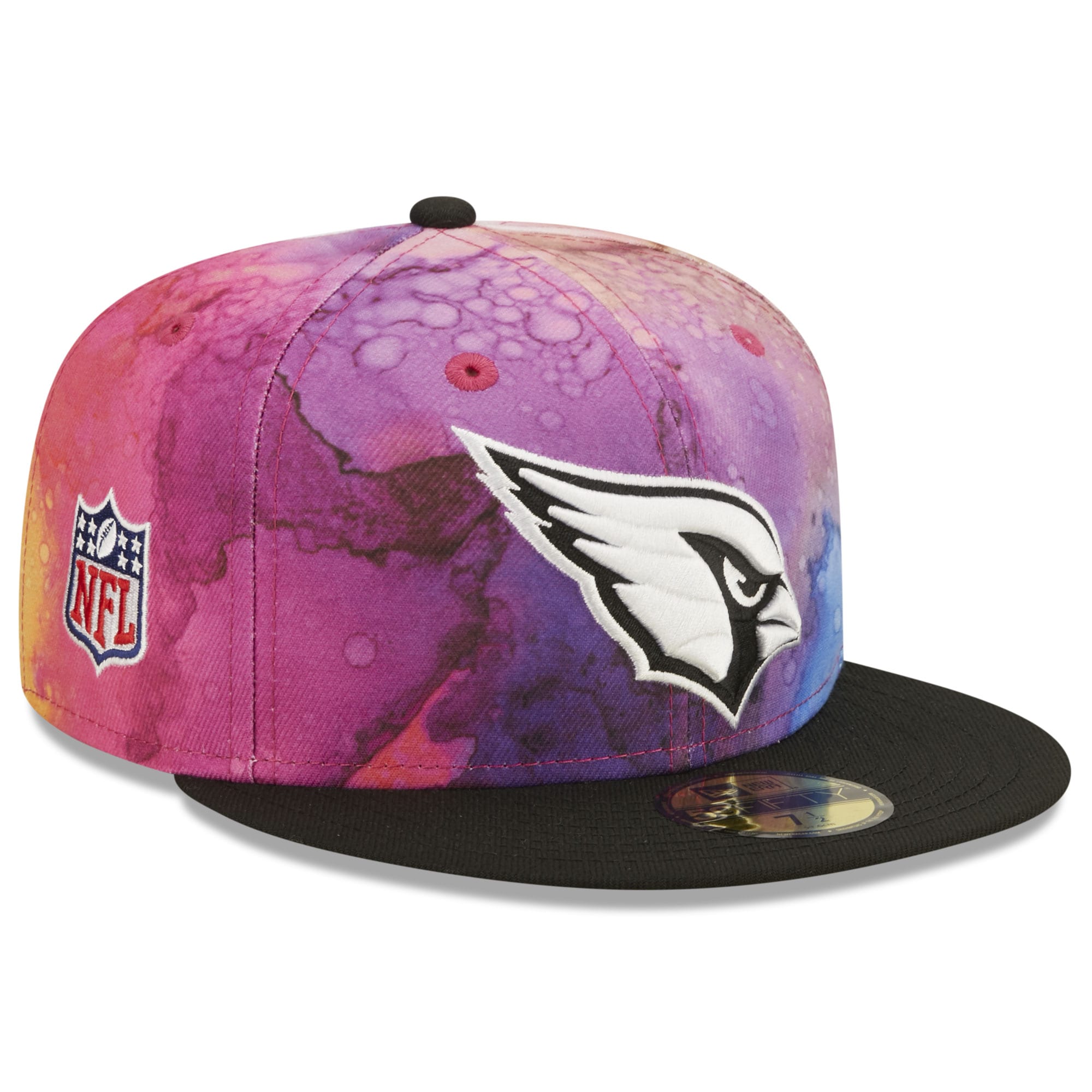 Arizona Cardinals Men's Pink/Black 2022 Crucial Catch 59FIFTY Fitted Hat