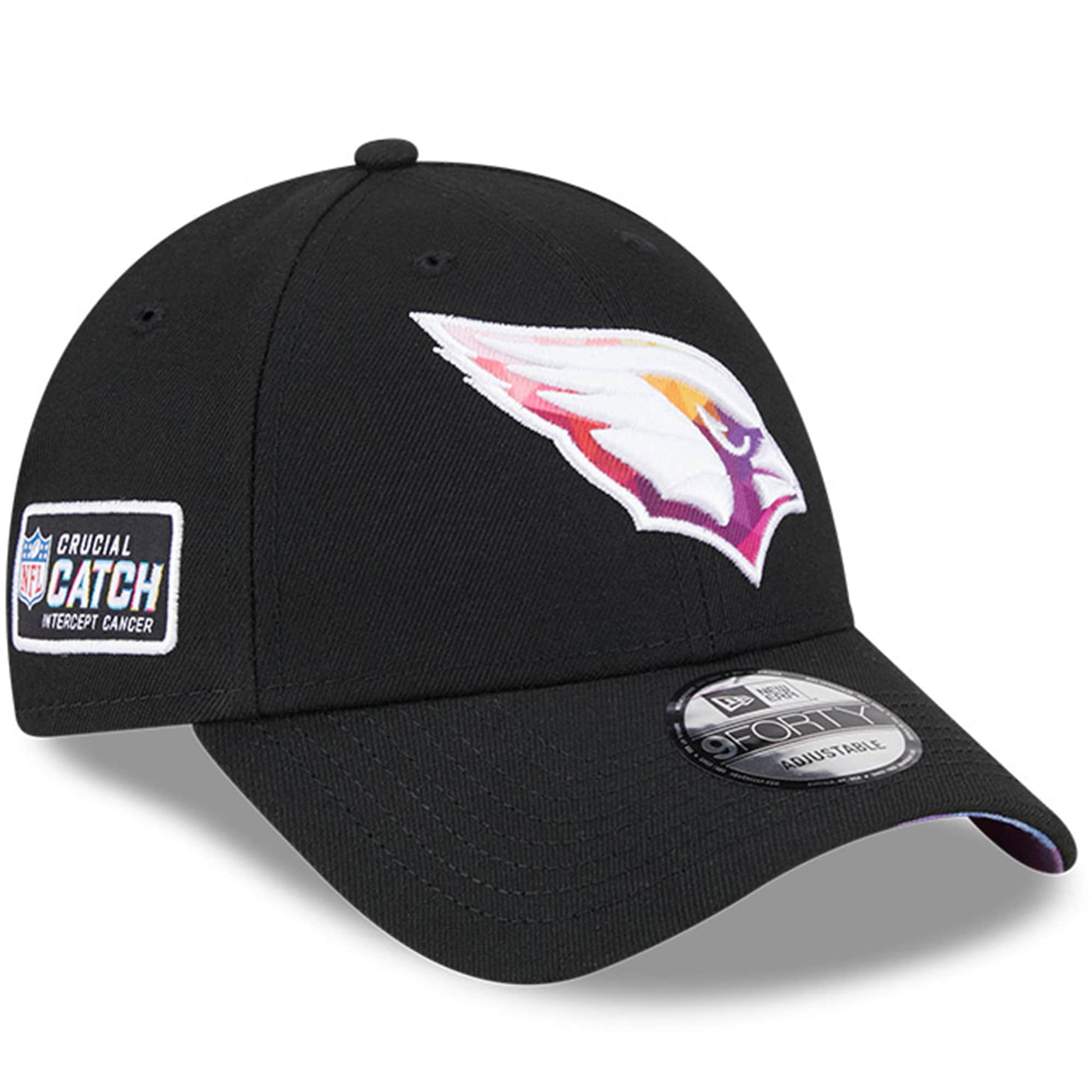 Arizona Cardinals Men's Black 2023 Crucial Catch 9FORTY Adjustable Hat
