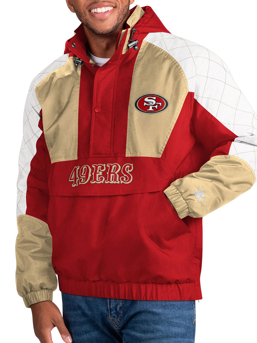 San Francisco 49ers Check Half-Snap Pullover Jacket