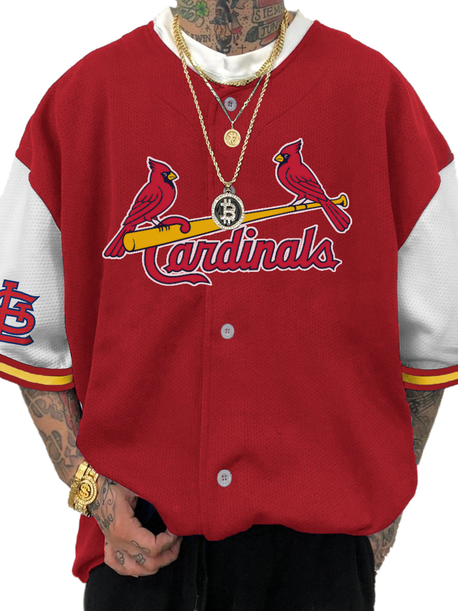 St. Louis Cardinals Fashion Men's Fashion Short Sleeve Jersey