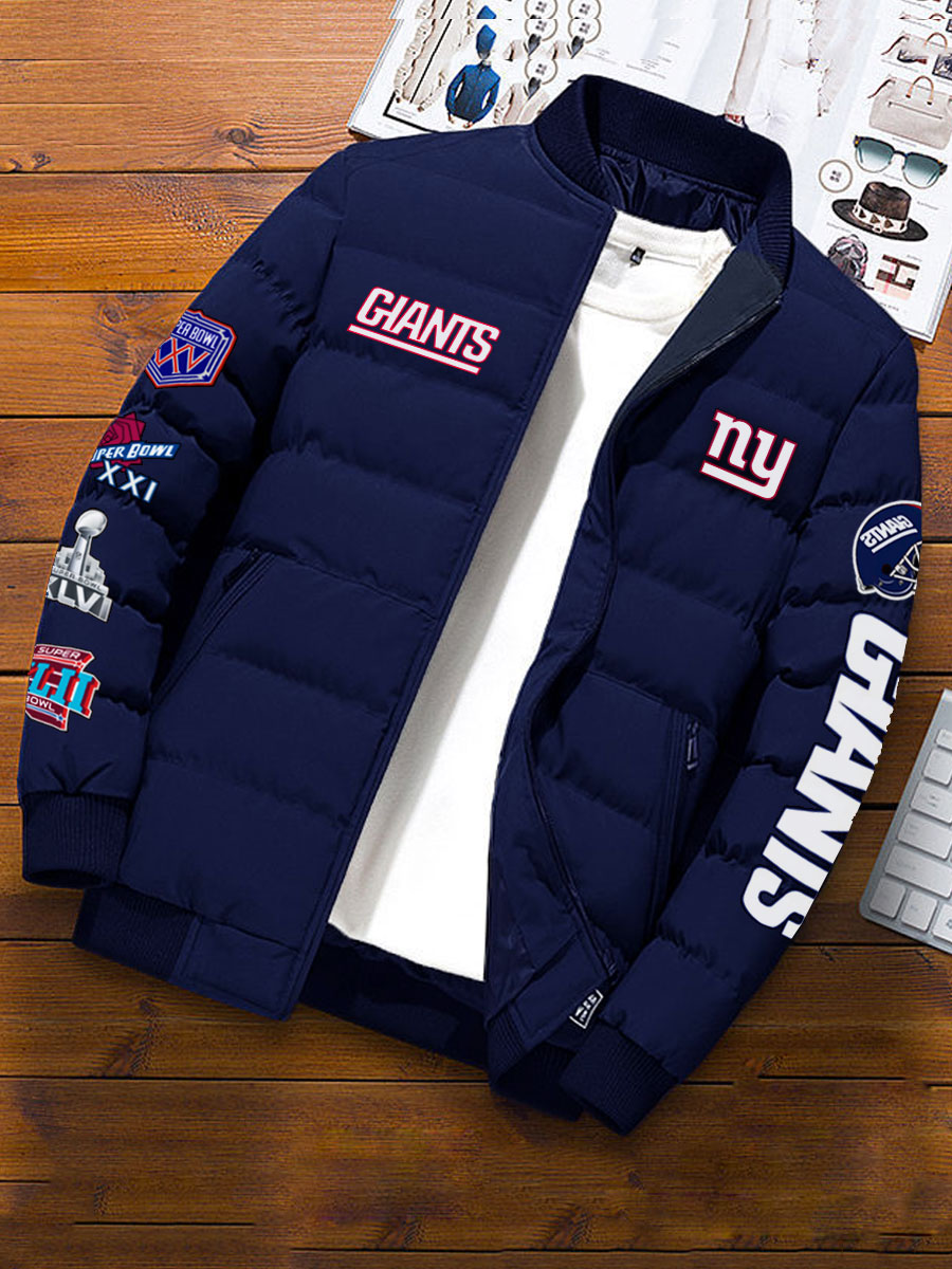 New York Giants Winter Comfortable Warm Padded Jacket