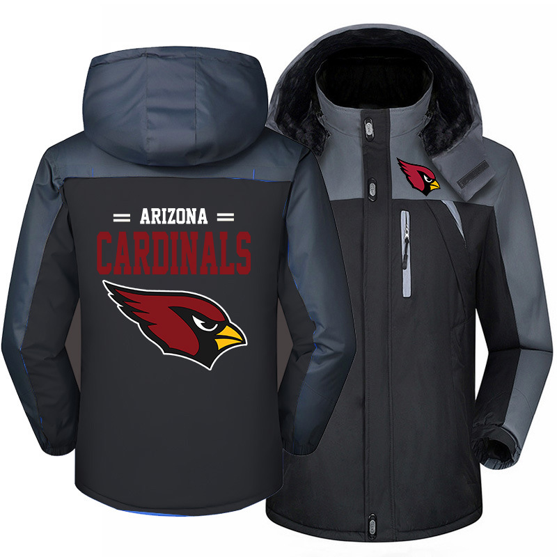 Arizona Cardinals Warm Hoodie Fleece Coat Winter Jacket Coat Ski Suit