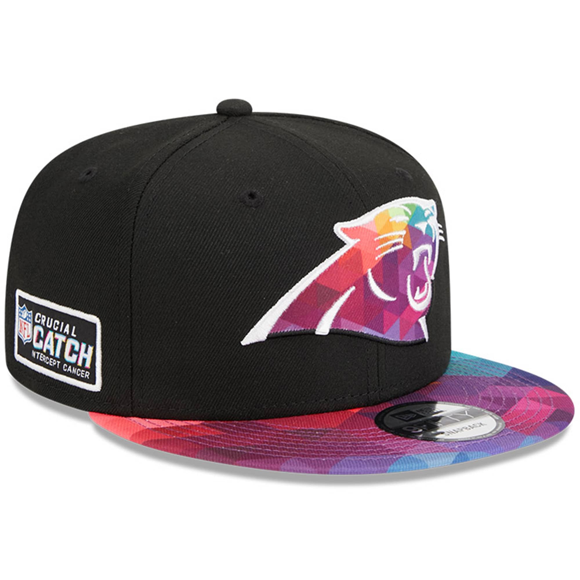 Carolina Panthers Men's Black 2023 Crucial Catch 9FIFTY Snapback Hat