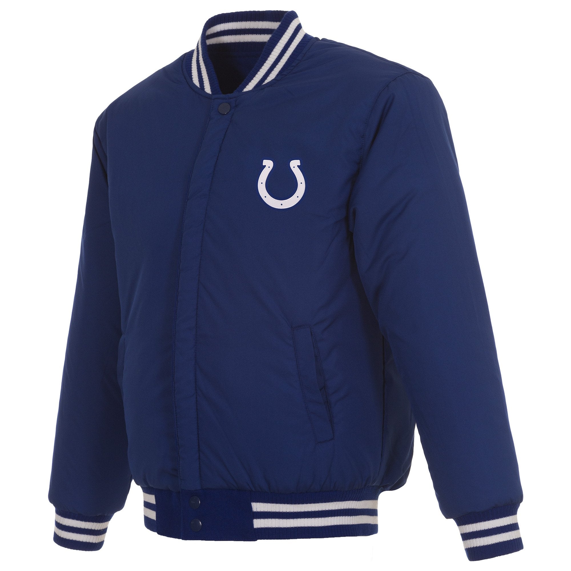 INDIANAPOLIS COLTS REVERSIBLE WOOL JACKET - ROYAL