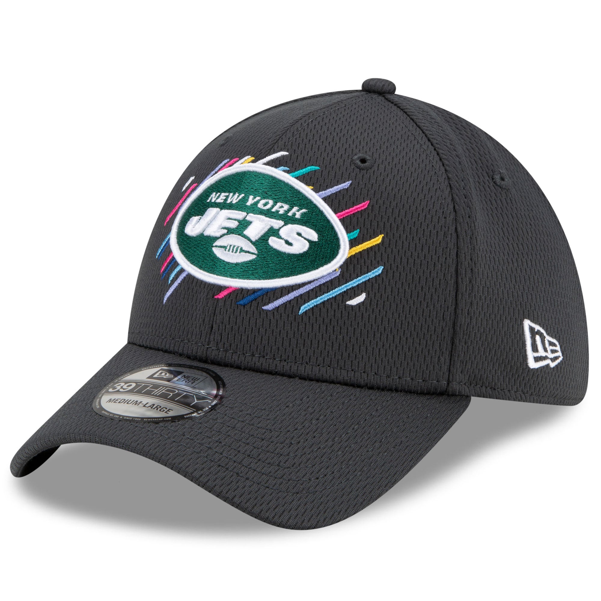 New England Patriots New York Jets Men's Charcoal 2021 Crucial Catch 39THIRTY Flex Hat