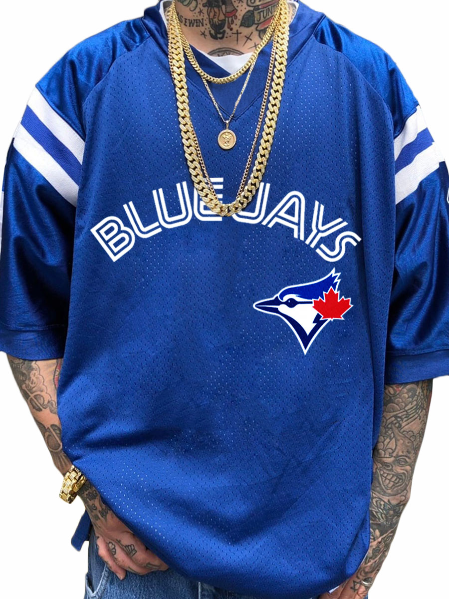 Toronto Blue Jays MLB Men's Fashion V-Neck Short Sleeve Jersey