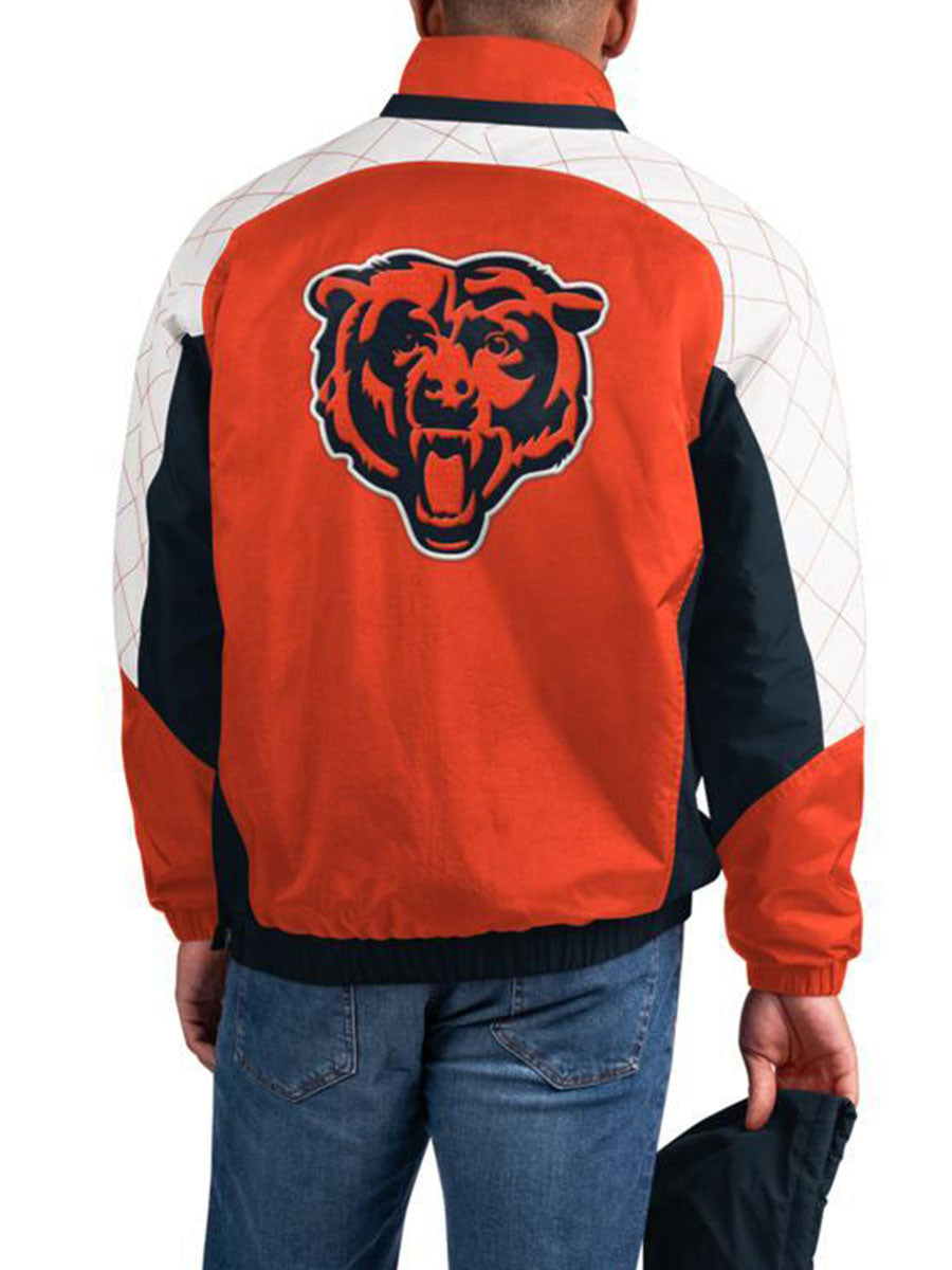 Chicago Bears Check Half-Snap Pullover Jacket