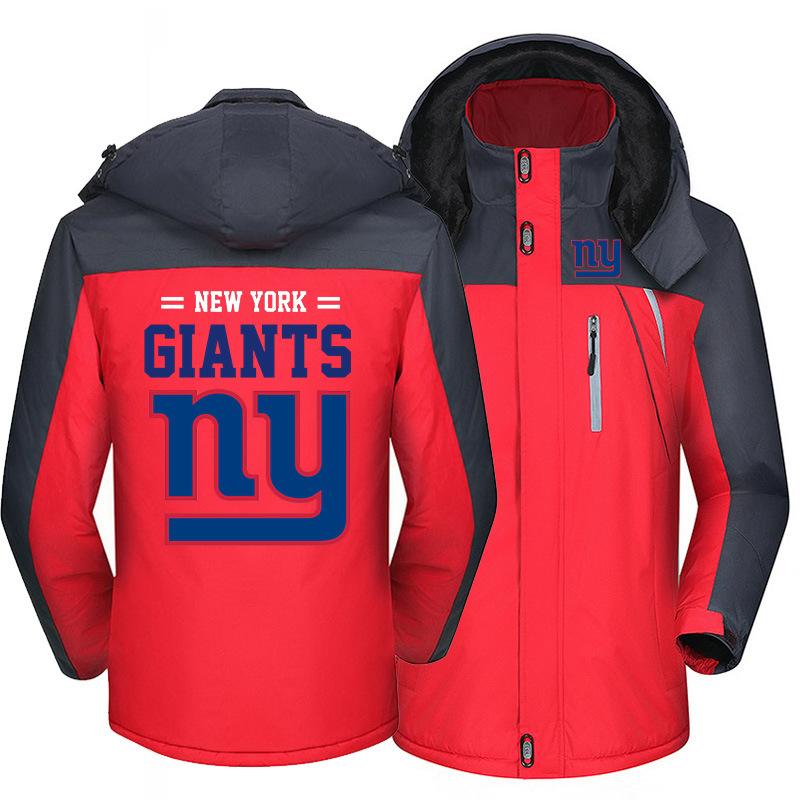 New York Giants Warm Hoodie Fleece Coat  Winter Jacket Coat Ski Suit