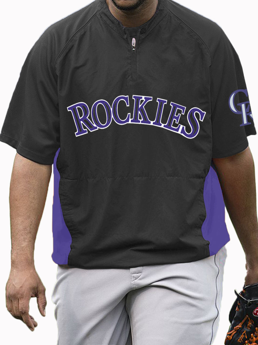 Colorado Rockies MLB Men's Raglan Short Sleeve Sports Top
