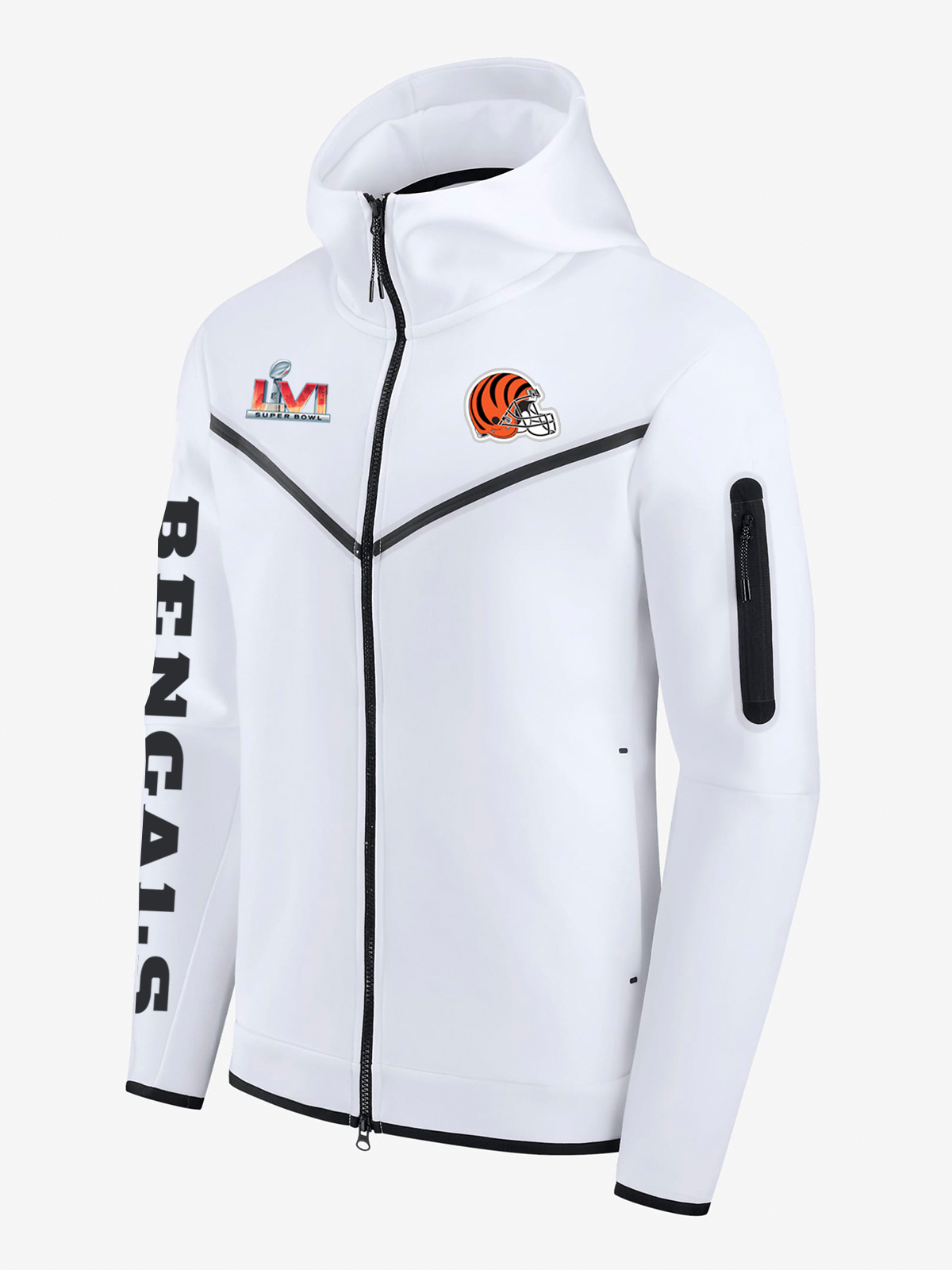 Cincinnati Bengals LVI White Diamond Full-Zip Jacket