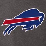BUFFALO BILLS WOOL & LEATHER REVERSIBLE JACKET W/ EMBROIDERED LOGOS - CHARCOAL/BLACK