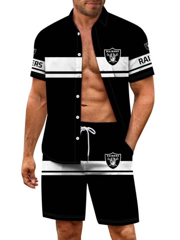 Las Vegas Raiders Limited Edition Hawaiian Shirt And Shorts Two-Piece Suits