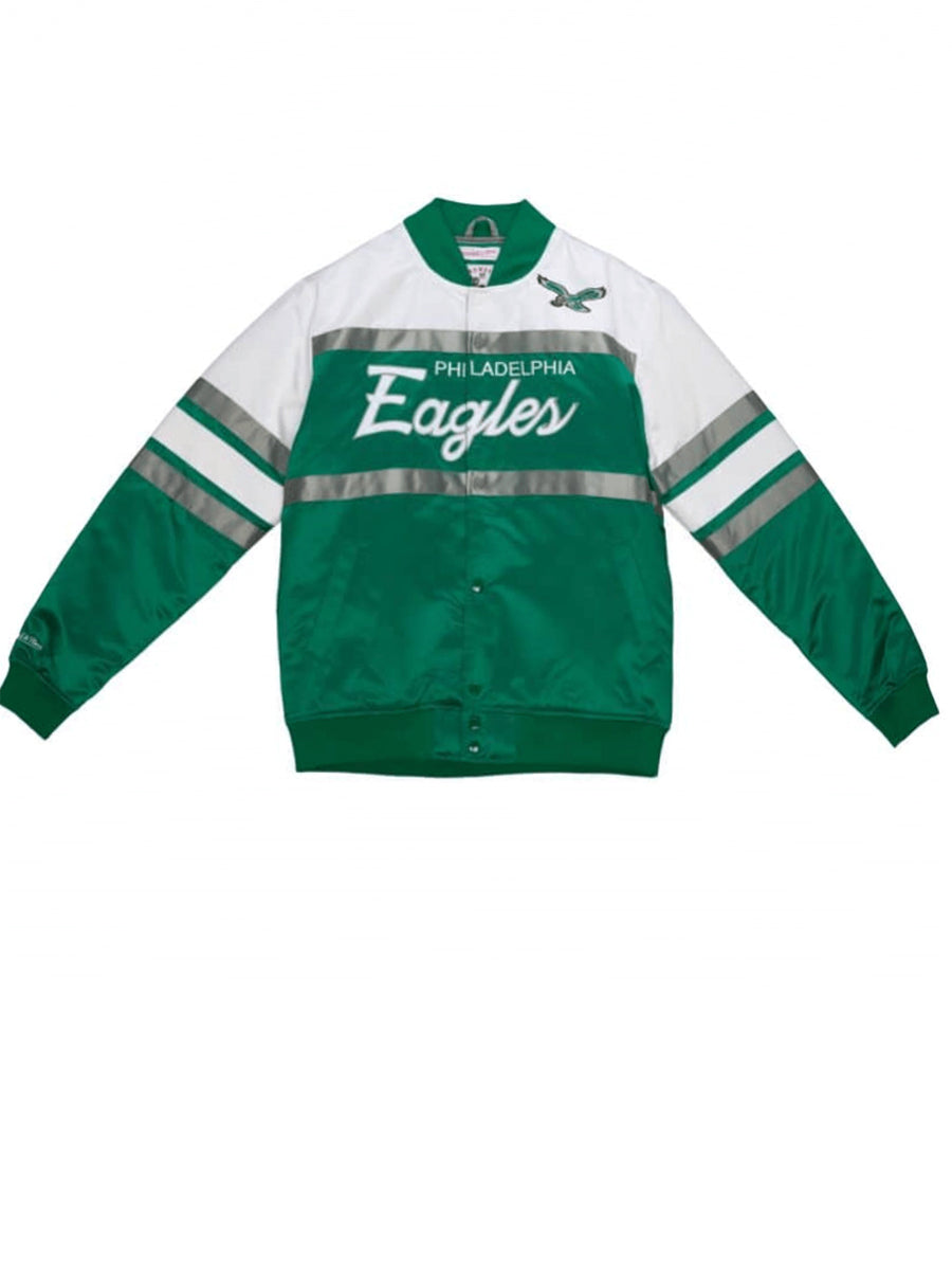 Philadelphia Eagles Scial Script Heavyweight Satin Jacket