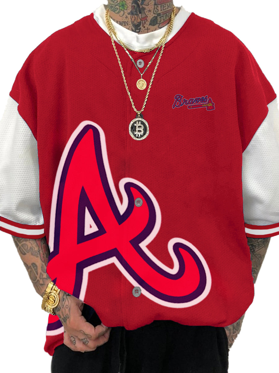 Atlanta Braves MLB Men's Fashion Short Sleeve Jersey