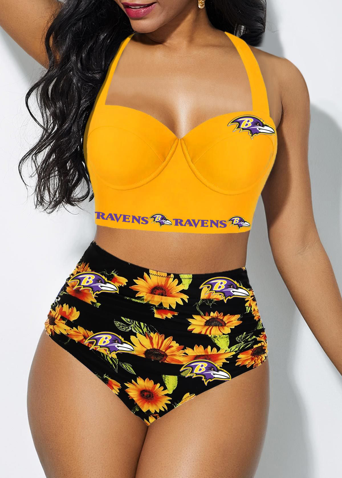 Baltimore Ravens Sexy Print Bikini Swimsuit