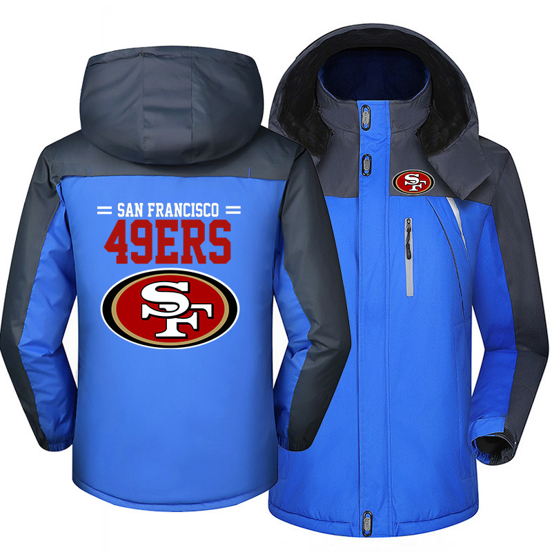 San Francisco 49ers Warm Hoodie Fleece Coat Winter Jacket Coat Ski Suit