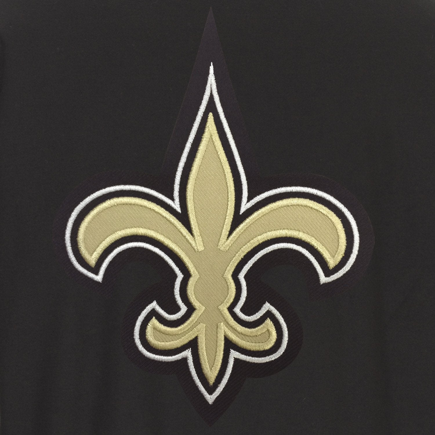 NEW ORLEANS SAINTS JH DESIGN WOOL REVERSIBLE FULL-SNAP JACKET – BLACK