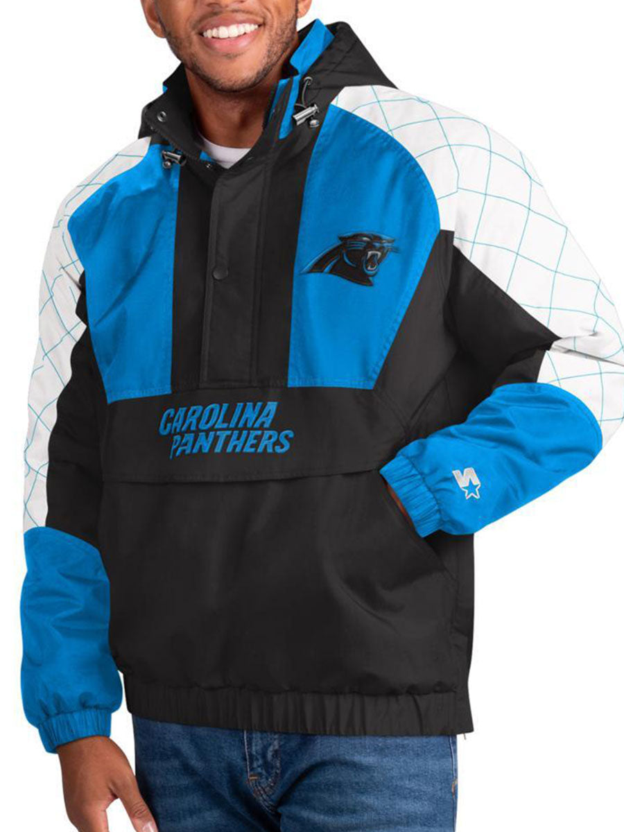 Carolina Panthers Check Half-Snap Pullover Jacket