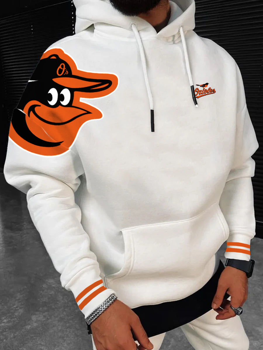 Baltimore Orioles Fashion Men's Crewneck Hooded
