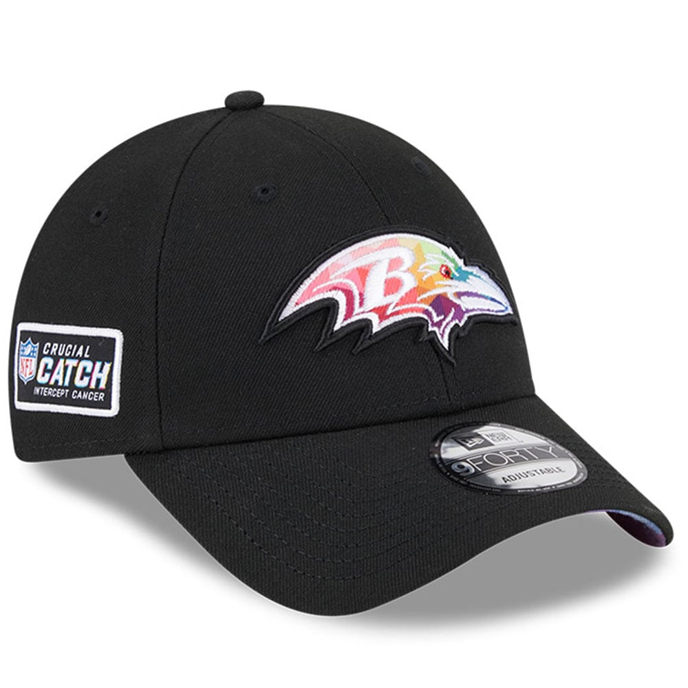 Baltimore Ravens Men's Black 2023 Crucial Catch 9FORTY Adjustable Hat