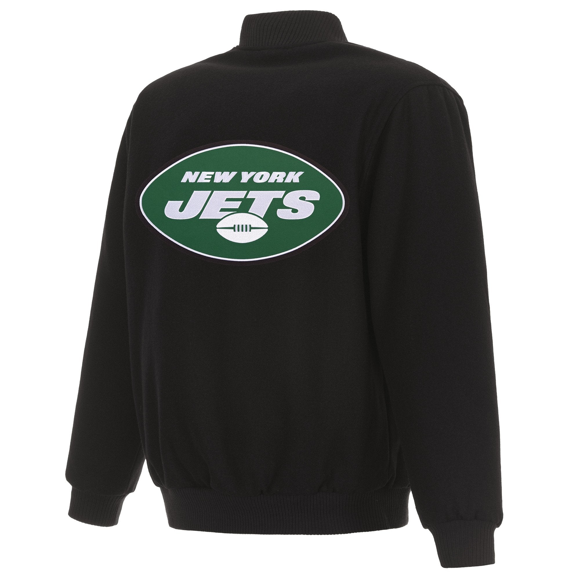 NEW YORK JETS REVERSIBLE WOOL JACKET - BLACK