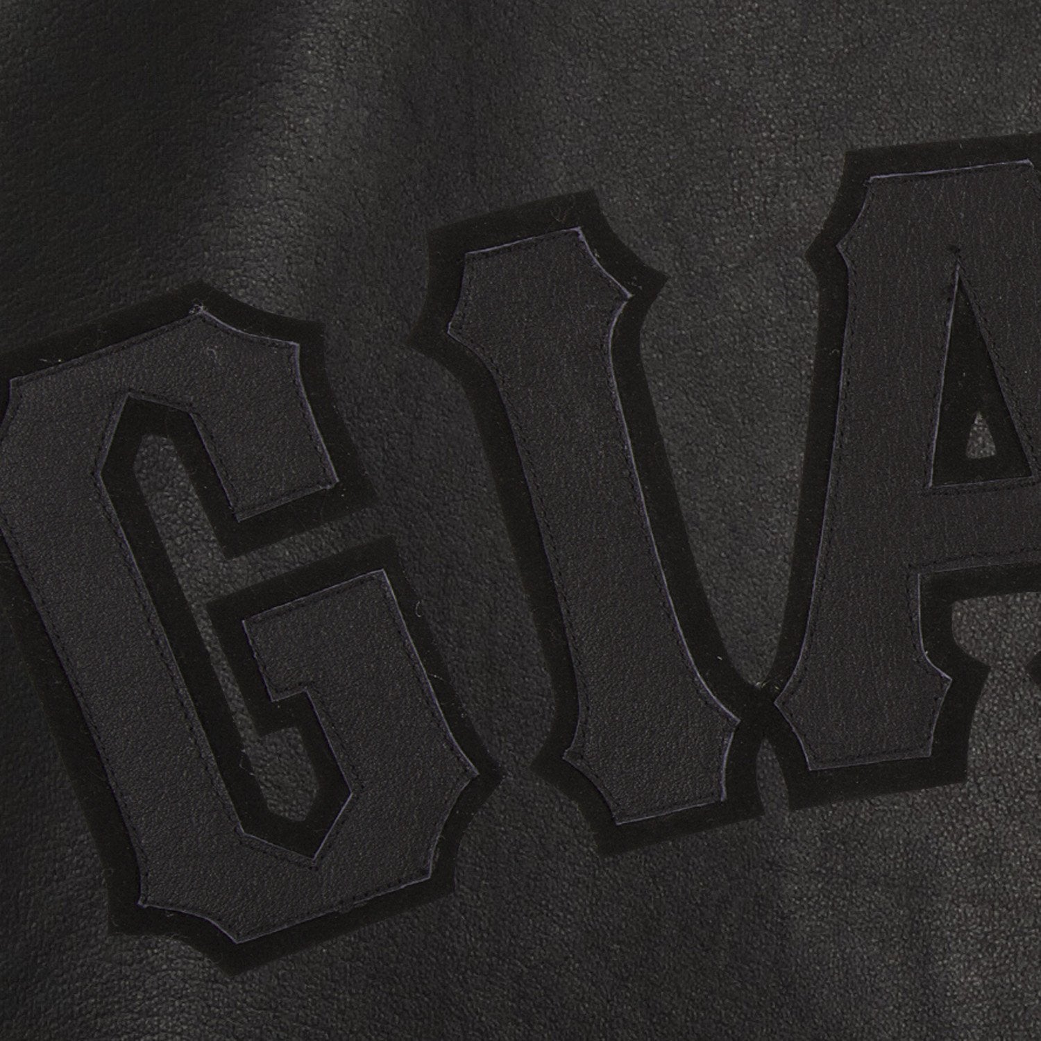 SAN FRANCISCO GIANTS FULL LEATHER JACKET - BLACK/BLACK