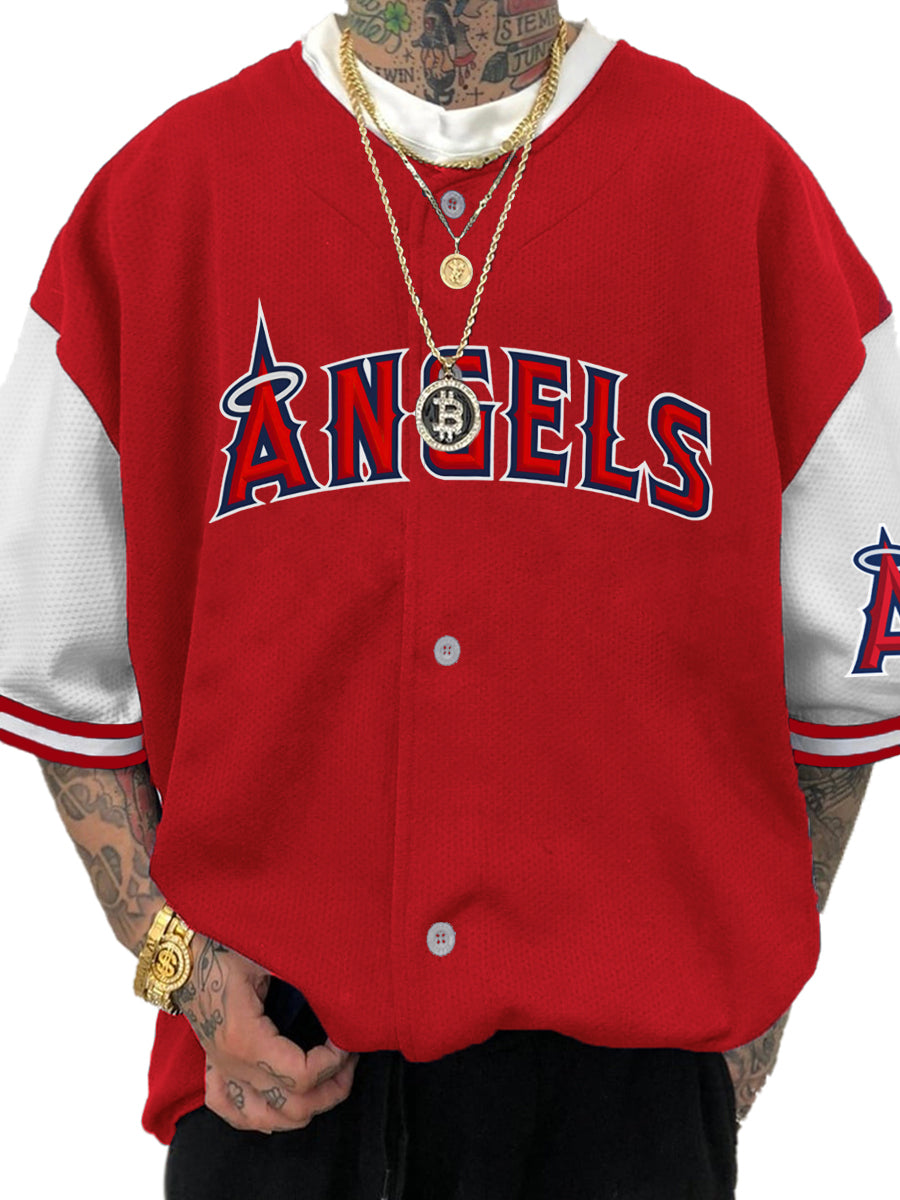 Los Angeles Angels Fashion Men's Fashion Short Sleeve Jersey