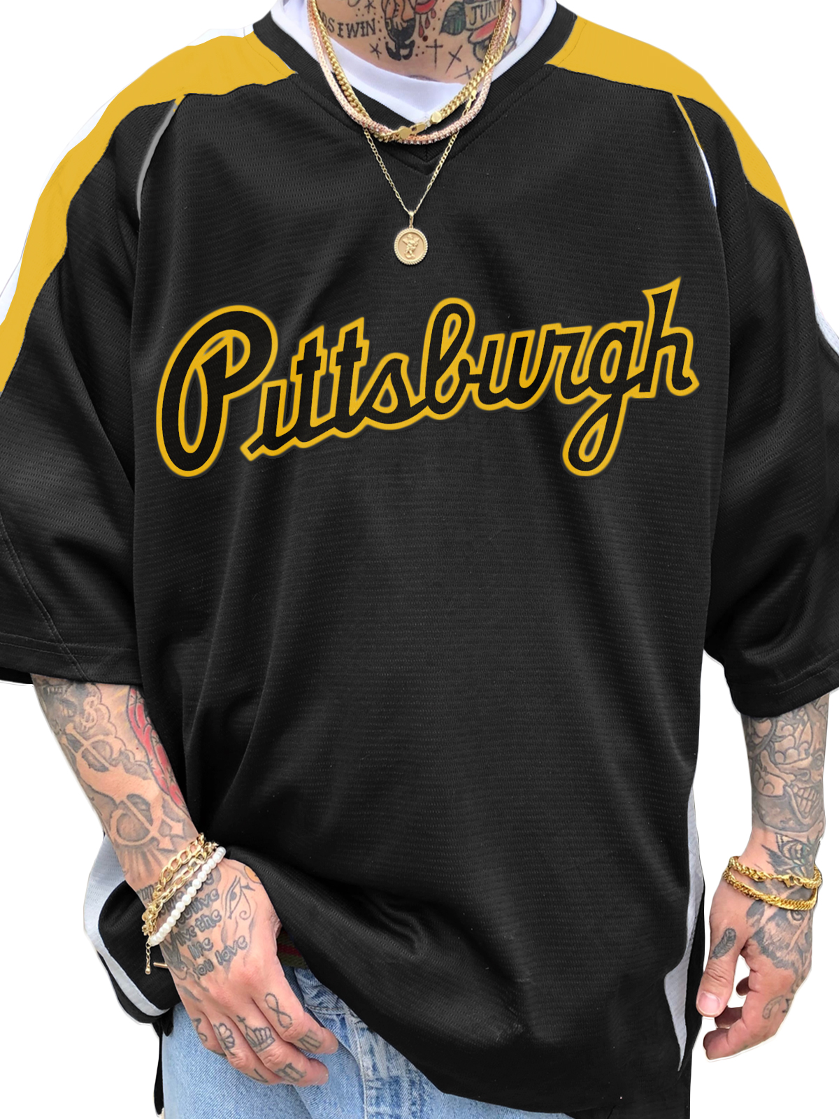 Pittsburgh Pirates Short Sleeve V-Neck Jersey Shirt