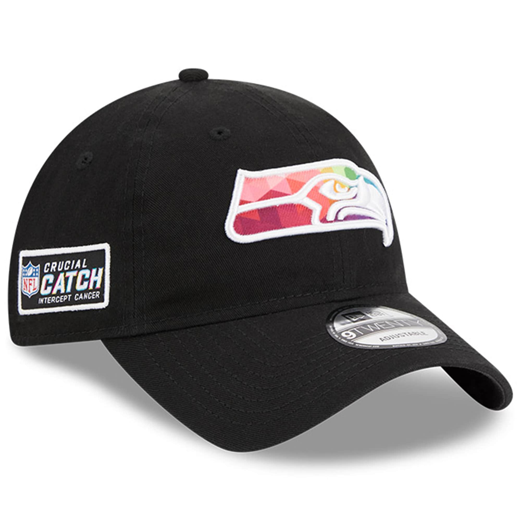Seattle Seahawks Men's Black 2023 Crucial Catch 9TWENTY Adjustable Hat