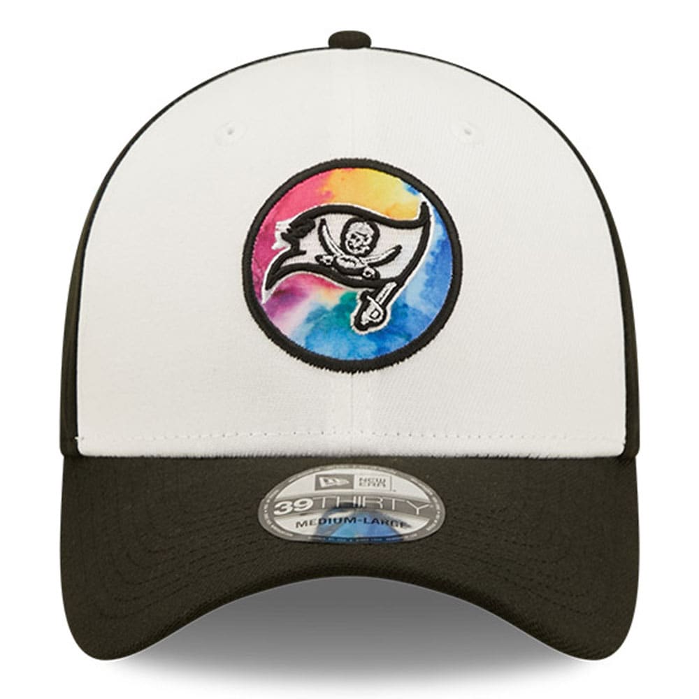 Tampa Bay Buccaneers Men's White/Black 2022 Crucial Catch 39THIRTY Coaches Flex Hat