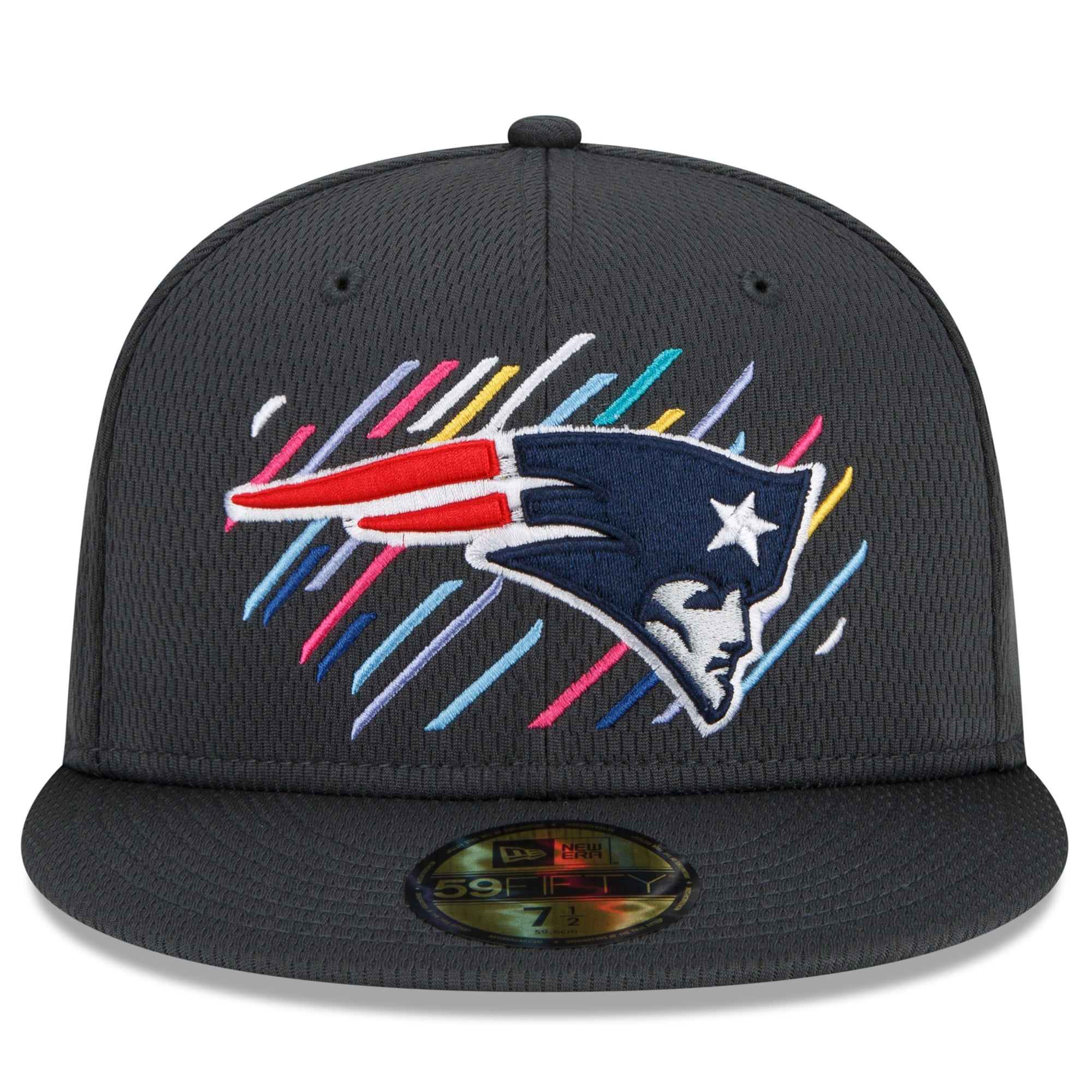 New England Patriots Men's Charcoal 2021 Crucial Catch 59FIFTY Fitted Hat