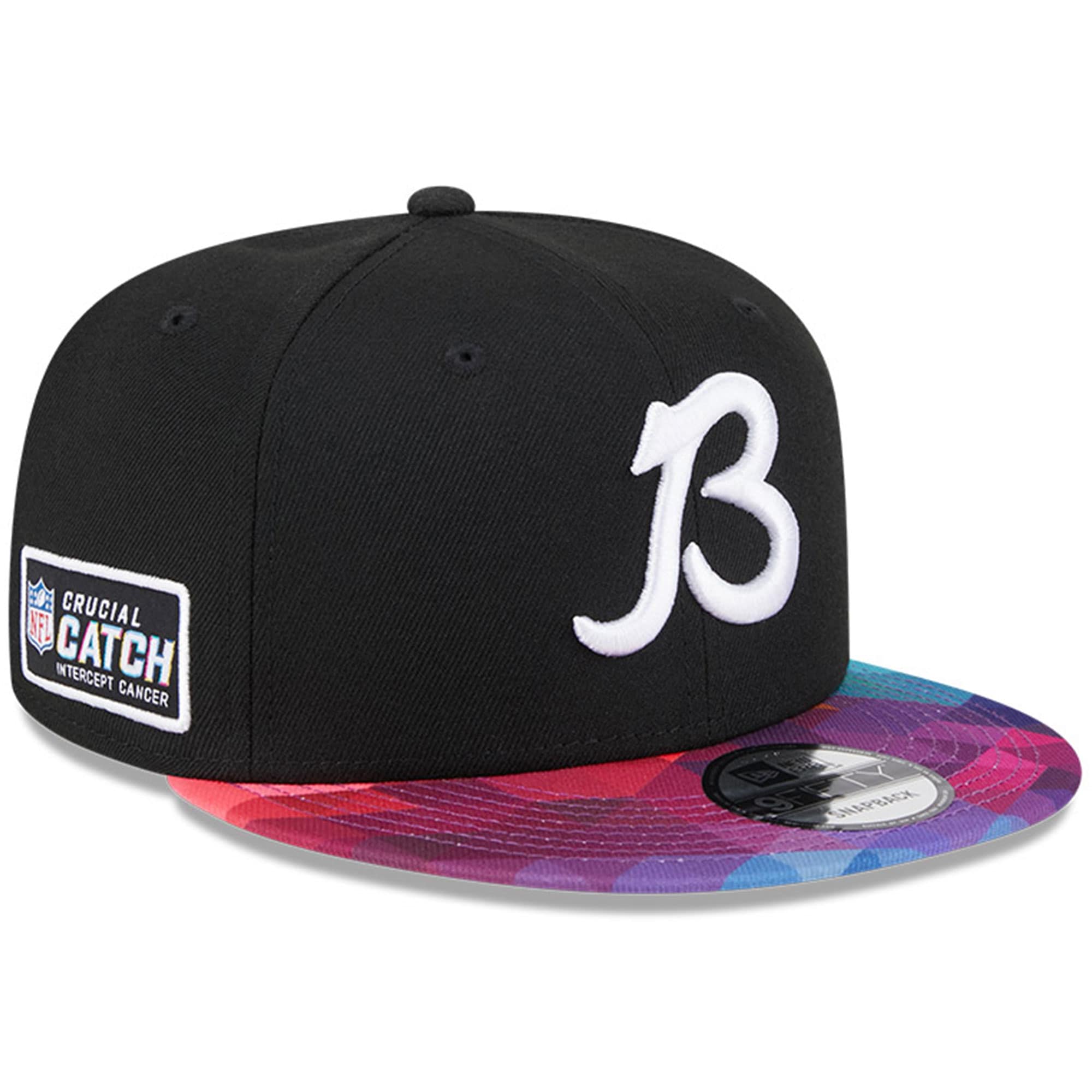 Chicago Bears Men's Black 2023 Crucial Catch 9FIFTY Snapback Hat