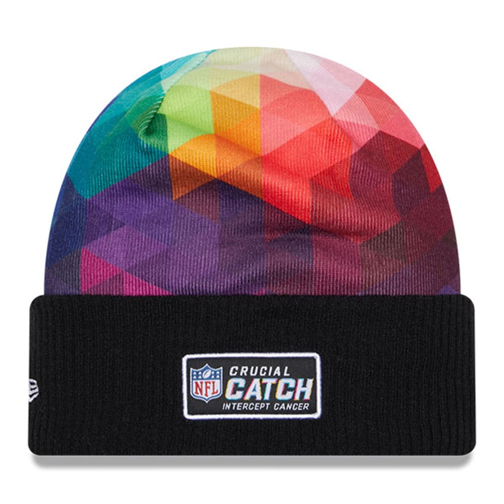 New Orleans Saints Men's Black 2023 Crucial Catch Cuffed Knit Hat