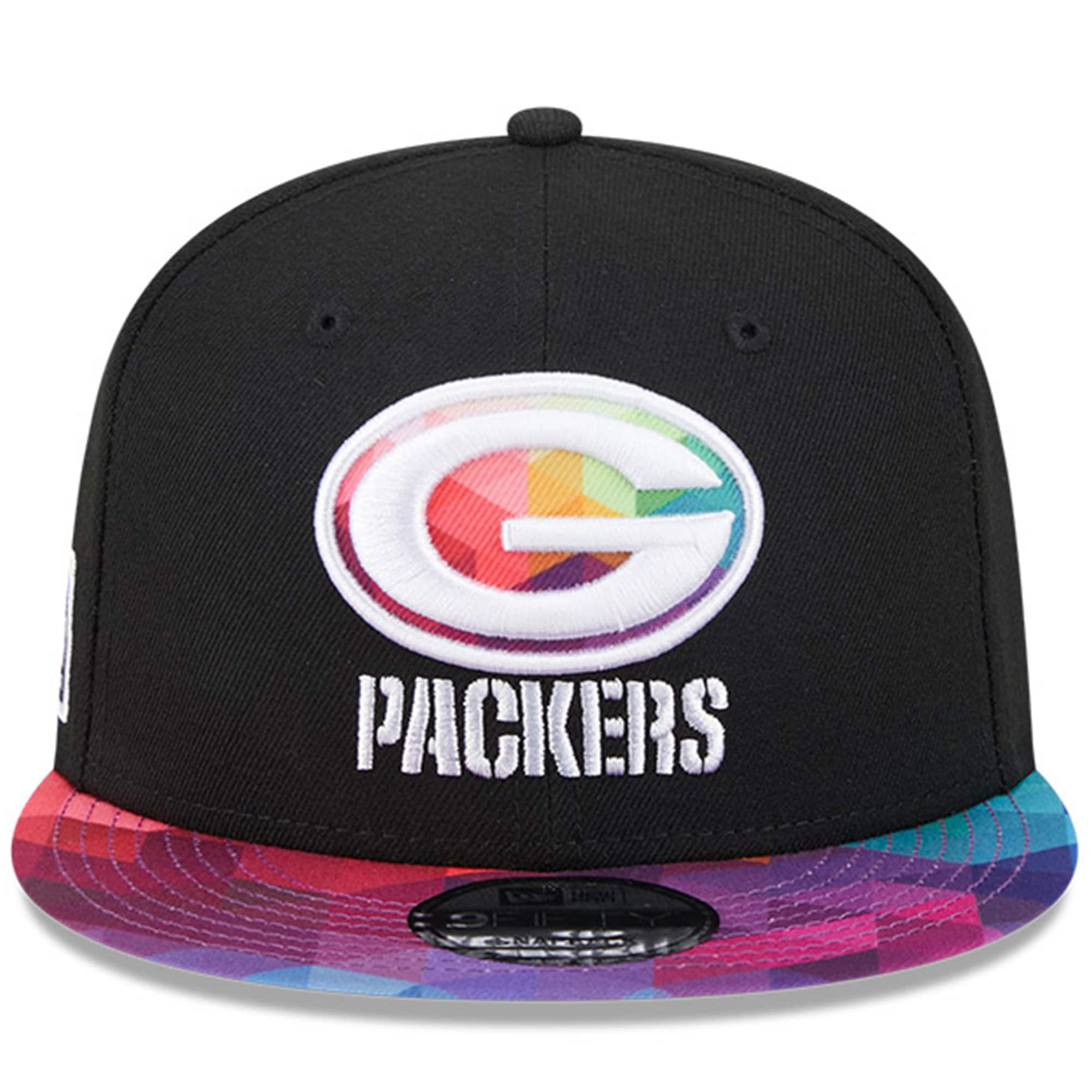 Green Bay Packers Men's Black 2023 Crucial Catch 9FIFTY Snapback Hat