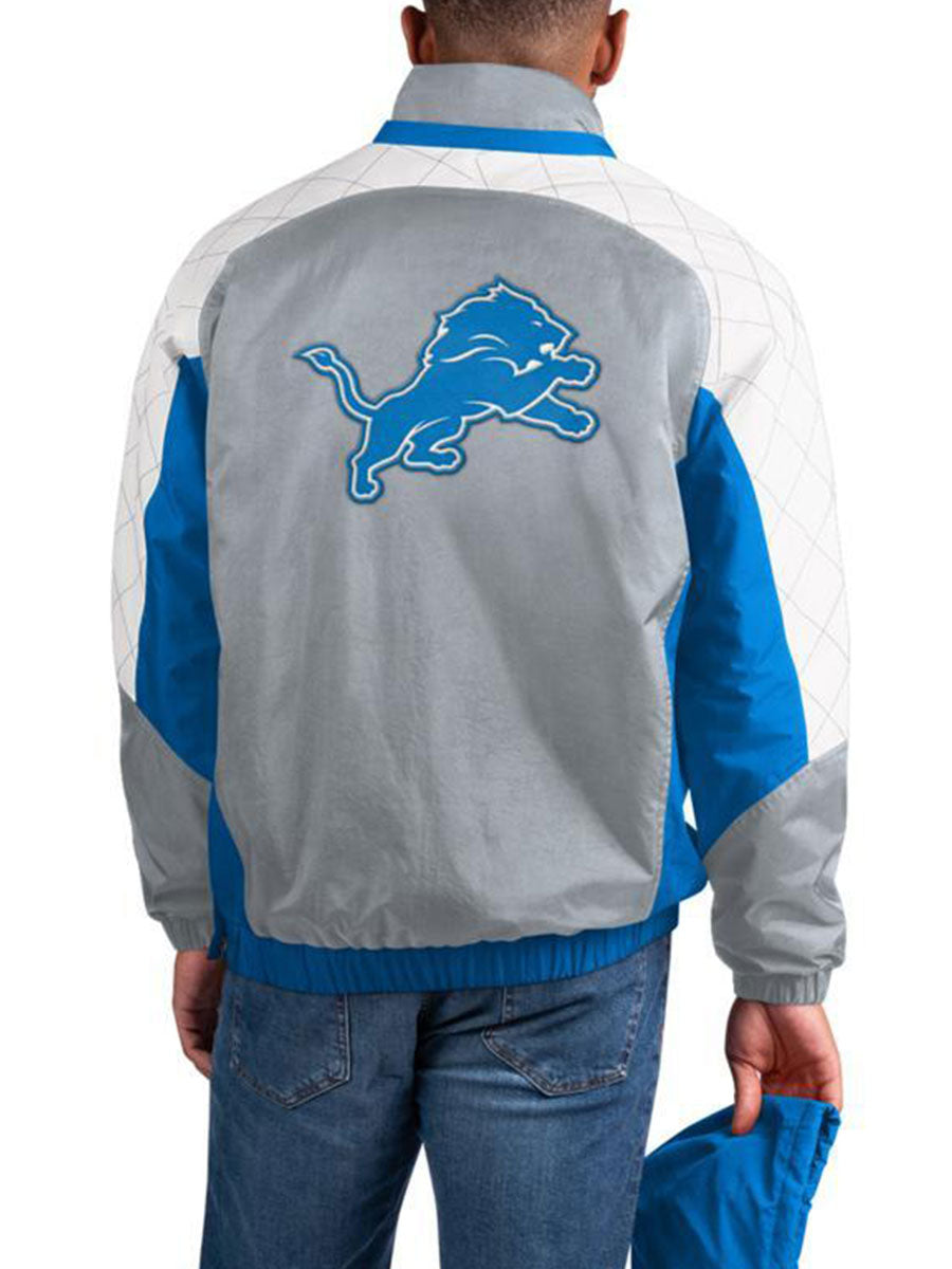 Detroit Lions Check Half-Snap Pullover Jacket