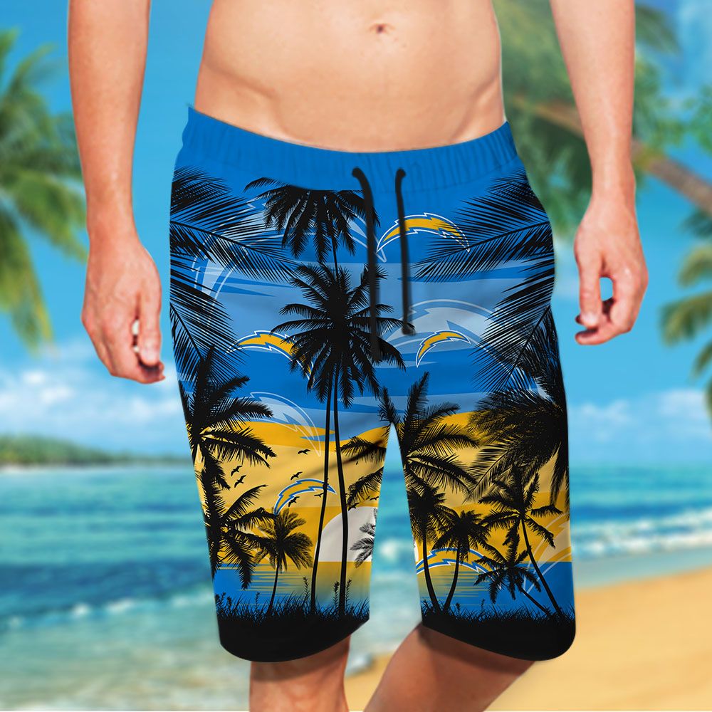 Los Angeles Chargers Tropical Casual Hawaiian Shorts