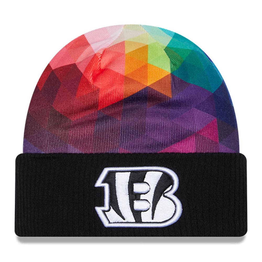 Cincinnati Bengals Men's Black 2023 Crucial Catch Cuffed Knit Hat