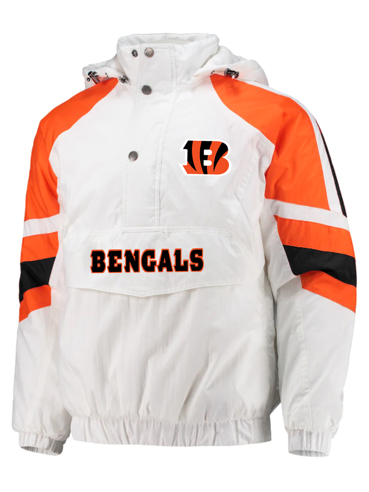 Cincinnati Bengals Half-Snap Hoodie Jacket