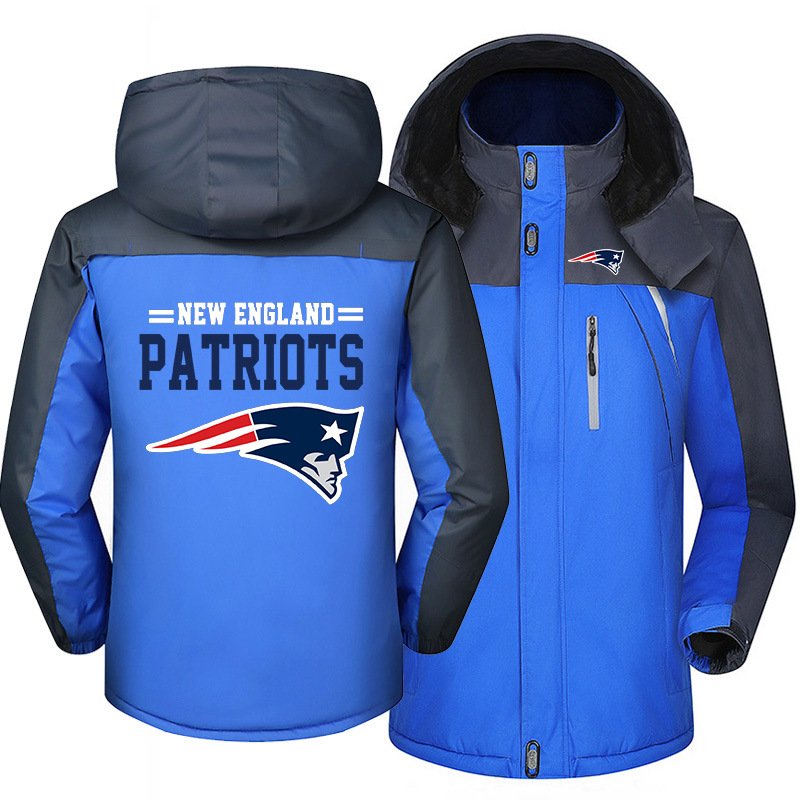 New England Patriots Warm Hoodie Fleece Coat Winter Jacket Coat Ski Suit