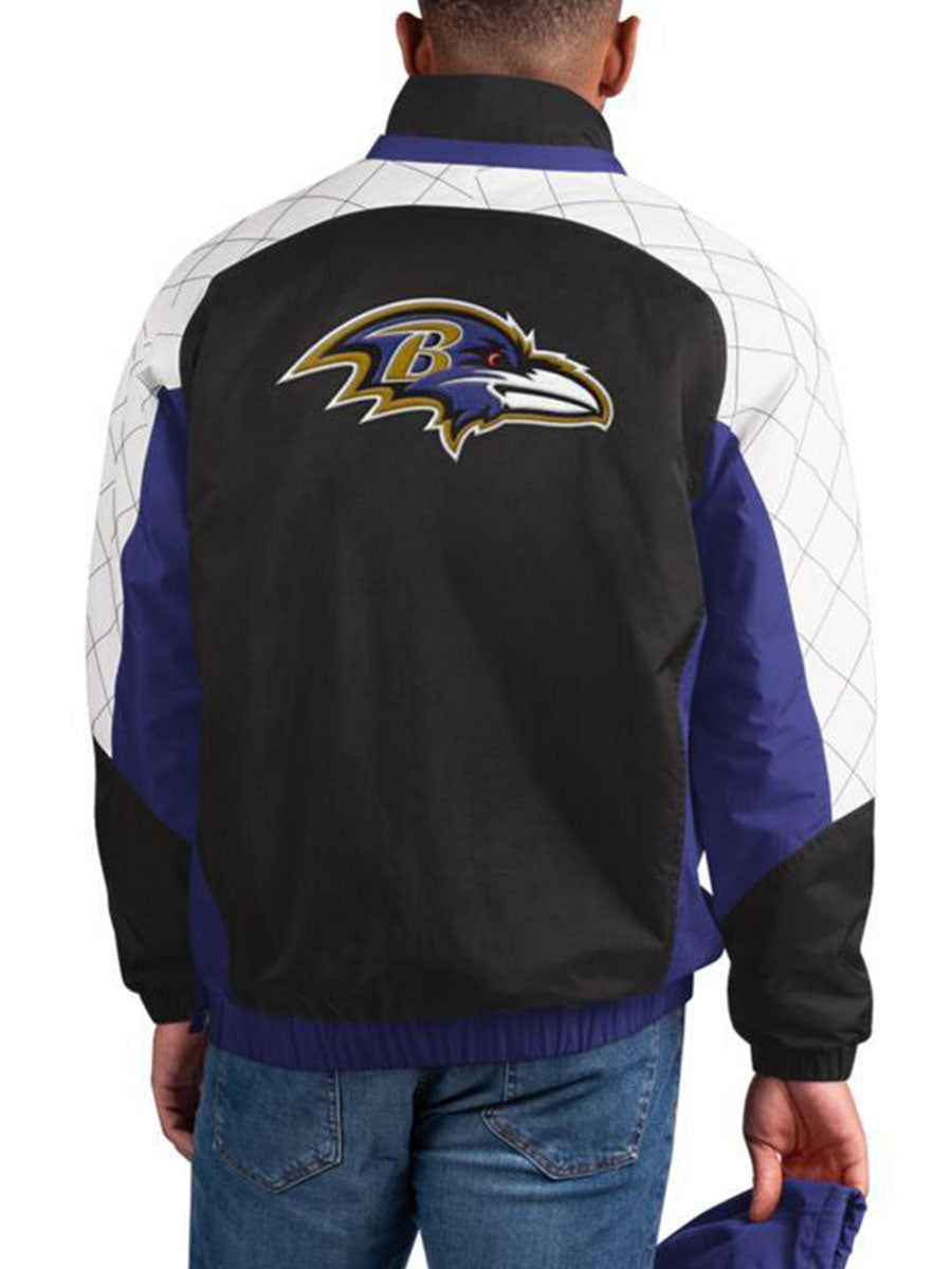 Baltimore Ravens Check Half-Snap Pullover Jacket