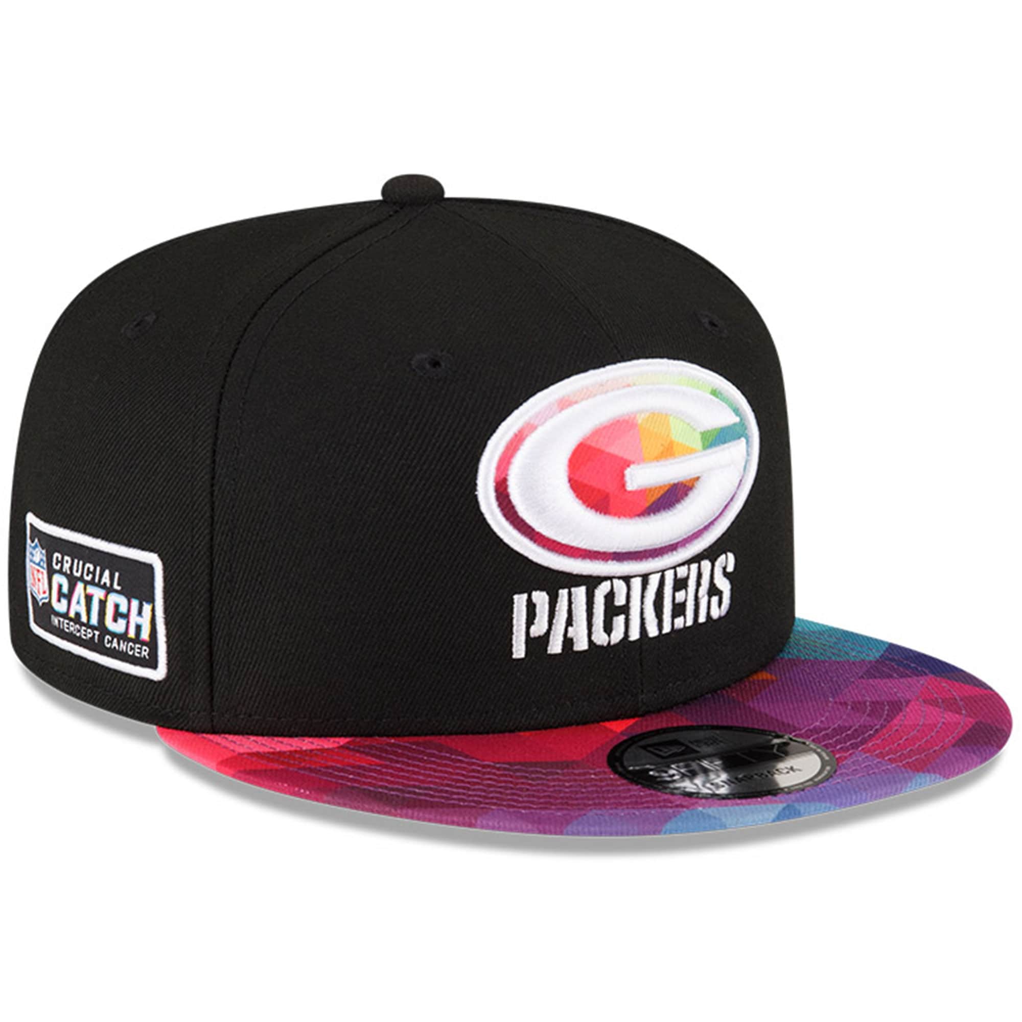 Green Bay Packers Men's Black 2023 Crucial Catch 9FIFTY Snapback Hat