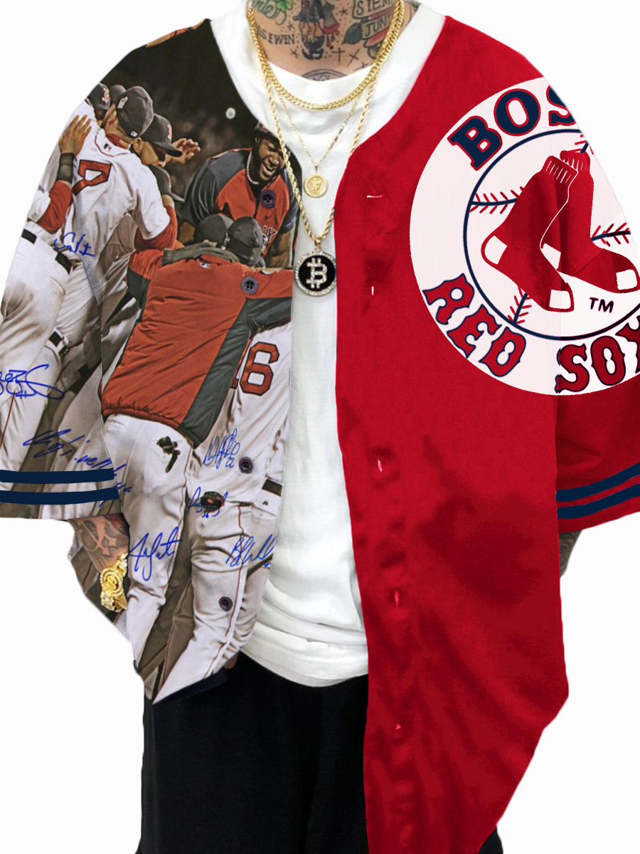 Boston Red Sox MLB Men's Fashion Short Sleeve Jersey