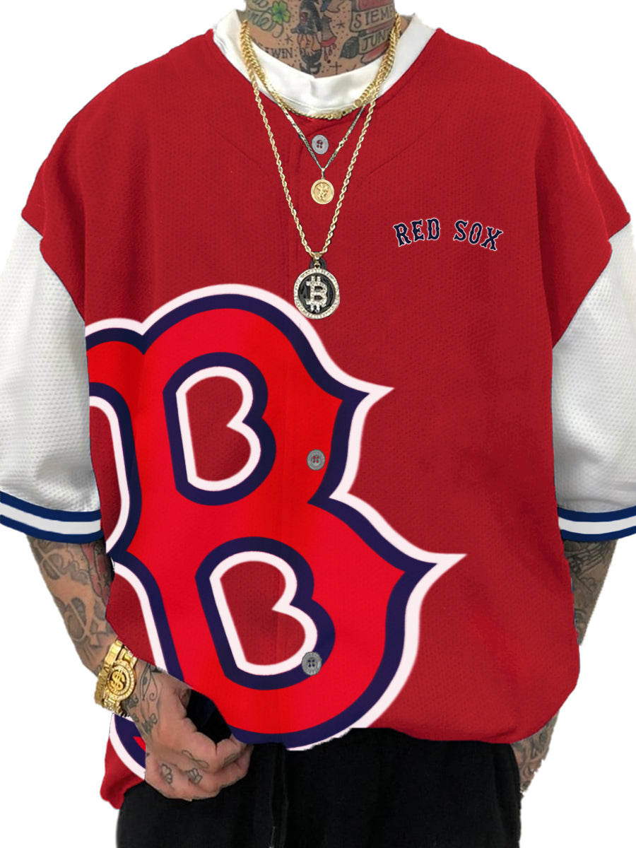 Boston Red Sox MLB Men's Fashion Short Sleeve Jersey