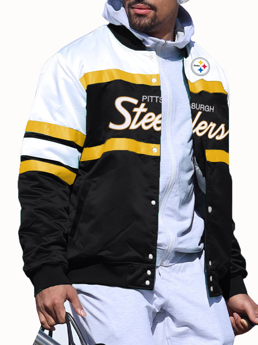 Pittsburgh Steelers Special Script Heavyweight Satin Jacket